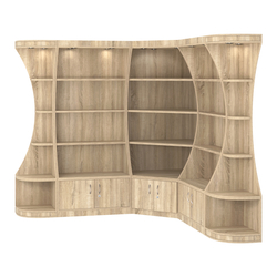 Угловой высокий стеллаж ГАРАНТ №2, Дуб сонома