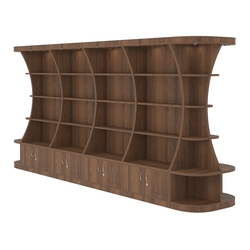 Островной высокий стеллаж ГАРАНТ №5, Орех