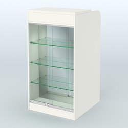 Ресепшен-Лайт №8 (600 мм) (Фасадная стенка - Зеркало), Белый