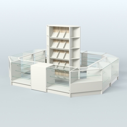 Торговый Островок "Эконом" №14 (13, 3 кв.м), Белый + Дуб Сонома