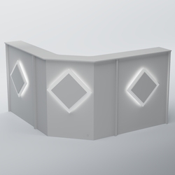 Ресепшен Г-образный РОМБ №3, Серый