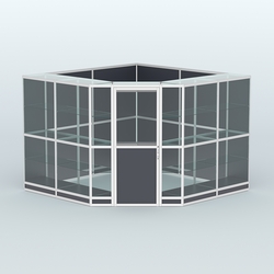 Павильон из профиля угловой №8г (9 кв.м), Антрацит