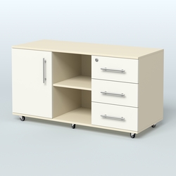 Приставка подкатная Лонди, цвет дуб шамони светлый, Крем Вайс + Белый