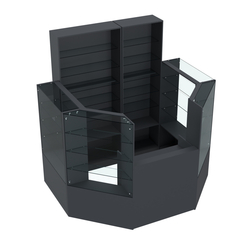 Торговый пристенный островок ГРАЦИЯ №2 (открытый) (3.3 кв.м), Антрацит