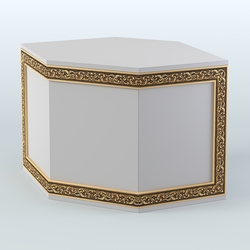 Стол-ресепшен шестигранный серии БАРОККО №3, Серый