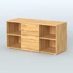 Тумба сервисная Некста, цвет вяз + белый, Дуб Золотистый