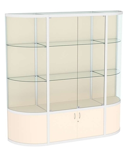 Витрина из профиля с секторами №6 (2-ух метровая), Крем Вайс