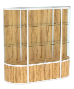 Витрина из профиля с секторами №6 (2-ух метровая), Дуб Золотистый