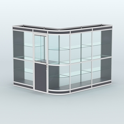 Павильон из профиля угловой №2в (5,5 кв.м), Антрацит