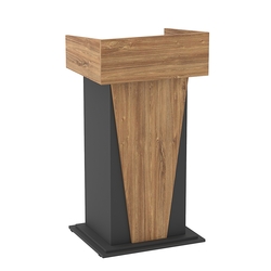 Кафедра для выступлений Конференс №28, Черный + Дуб Канзас Коричневый