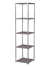Торговый хромированный стеллаж с полками ДСП №1 Ясень Анкор темный - U31105