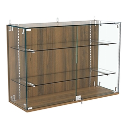 Витрина настенная НЕО №3-1 с двумя полками, Орех