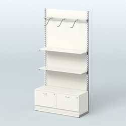 Система ЭЛЕГАНТ №4 с ДСП и тумбой T15 (1200 мм), Белый