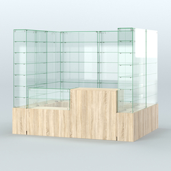 Павильон ИСТРА (глубина витрин-300мм) №2в (4, 32 кв.м), Дуб сонома