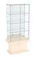 Витрина широкая с зеркалом и тремя полками КОЛОСС №7 Крем Вайс
