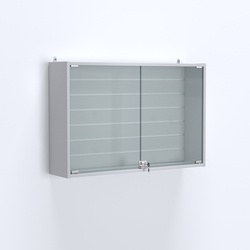 Витрина настенная №203-1Б широкая, Серый