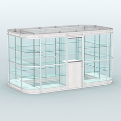 Павильон из профиля островной №4в, Ясень Анкор светлый