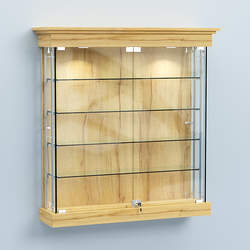 Витрина для музеев "Коллекция" настенная №2-4А-РЕГ, Дуб Золотистый
