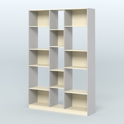 Стеллаж из ДСП серии ЛОФТ №14-1, Серый + Крем Вайс