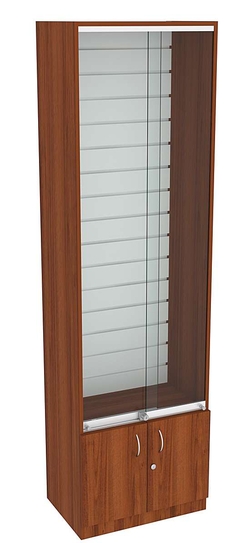 Витрина СЭСП из ДСП с экономпанелью №2-400 (закрытая), Орех