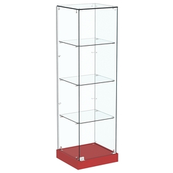 Стеклянная витрина Хит продаж №1 (закрытая, задняя стенка - стекло), Красный U0210