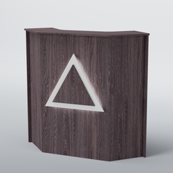 Ресепшен угловой ТРЕУГОЛЬНИК №2, Ясень Анкор темный