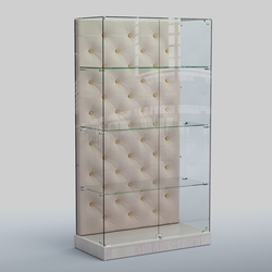 Низкая стеклянная витрина КАПИТОНЕ №5-ХП, Ясень светлый+01 C