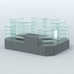 Павильон ИСТРА в центр зала №3 (открытый) (8, 26 кв.м), Темно-Серый