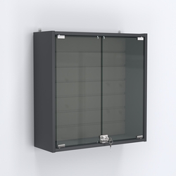 Витрина настенная №201-1Б с эконом панелью, Антрацит