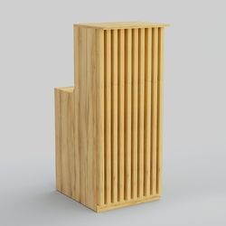 Ресепшен узкий серии ВЕРТИКАЛЬ №2, Дуб Золотистый