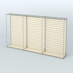 Торговая система ХРОМ (задняя стенка - Экономпанель) №3, Крем Вайс