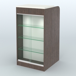 Ресепшен-Лайт №7 (600 мм) (Фасадная стенка - ЛДСП), Дуб Венге + Белый