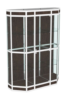 Витрина из профиля Трапеция №3 (1,5 метра), Дуб Венге