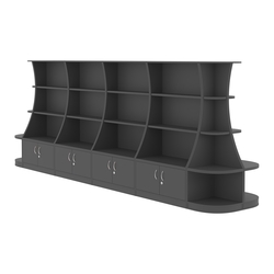 Островной низкий стеллаж ГАРАНТ №5, Черный