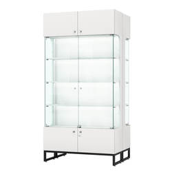 Витрина Монти №5-П двусторонняя, Белый