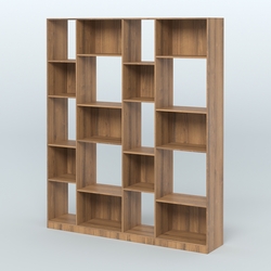 Стеллаж из ДСП серии ЛОФТ №15-1, Орех