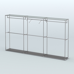 Торговая система ХРОМ без ДСП 3600 мм с поручнями №8, Черный