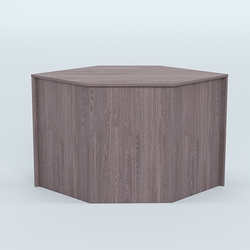 Стол-ресепшен серии ПРАЙМ №3 угловой, Ясень Анкор темный