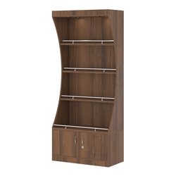 Стеллаж Гарант №1-2-900-О с ограничителями, Орех