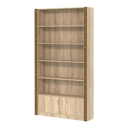 Торговый декорированный стеллаж с накопителем №СБА-1-1ВД-300, Дуб сонома