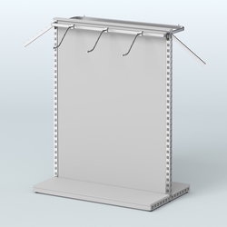 Система ЭЛЕГАНТ островная с ДСП и двумя пооручнями №2, Серый