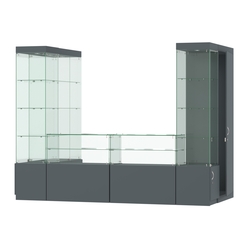 Павильон ИСТРА пристенный №5а (3, 64 кв.м), Темно-Серый