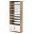 Стеллаж из ДСП с 8-ю полками 350x900 мм серии LEVEL-8 №13-2 (З/C - ЗЕРКАЛО) Дуб Канзас коричневый + Белый