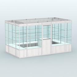 Павильон из профиля островной №2а, Ясень Анкор светлый