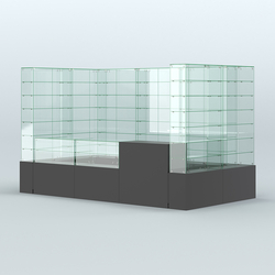 Павильон ИСТРА (глубина витрин-300мм) №3в (5, 94 кв.м), Черный