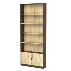 Стеллаж из ДСП с 4-мя полками 200x900 мм серии LEVEL-4 №10 (З/C - ДВП), Дуб Венге + Дуб Сонома