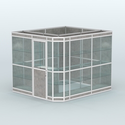 Павильон из профиля угловой №6в (5,5 кв.м), Бетон Чикаго светло-серый F186 ST9