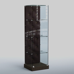 Низкая стеклянная витрина КАПИТОНЕ №1-ХП, Дуб Венге + 17 Elephant