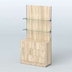 Система ЭЛЕГАНТ №9 с ДСП и тумбой T13 (1200 мм), Дуб сонома