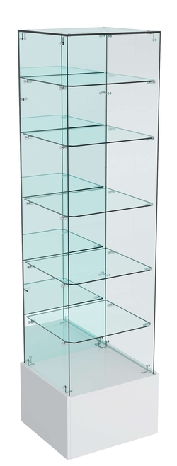Витрина ИСТРА №612 стаканчик (З/C - зеркало), без дверей, Серый